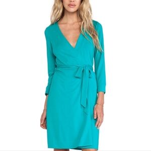 Diane Von Furstenberg Teal Midi Dress